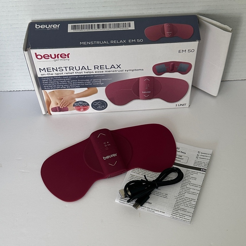 Beurer Menstrual Relax EM50 Pain Relief Patch in Deep Berry